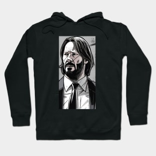 John Wick- Comic Book Style_001 Hoodie